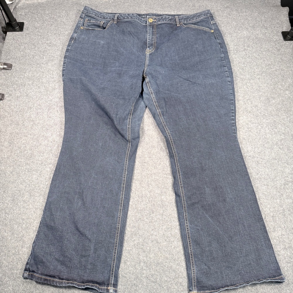 Lane Bryant Genius Fit Bootcut Jeans Dark Wash Stretch Denim Plus Size 26 Reg